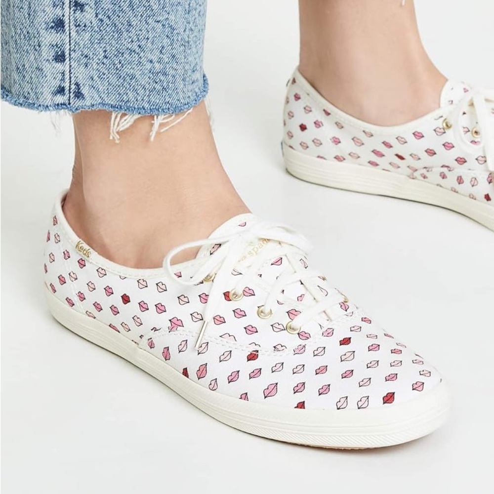 BRAND NEW NEVER WORN Keds X Kate Spade New York Champion Lips  Kisses Sneakers